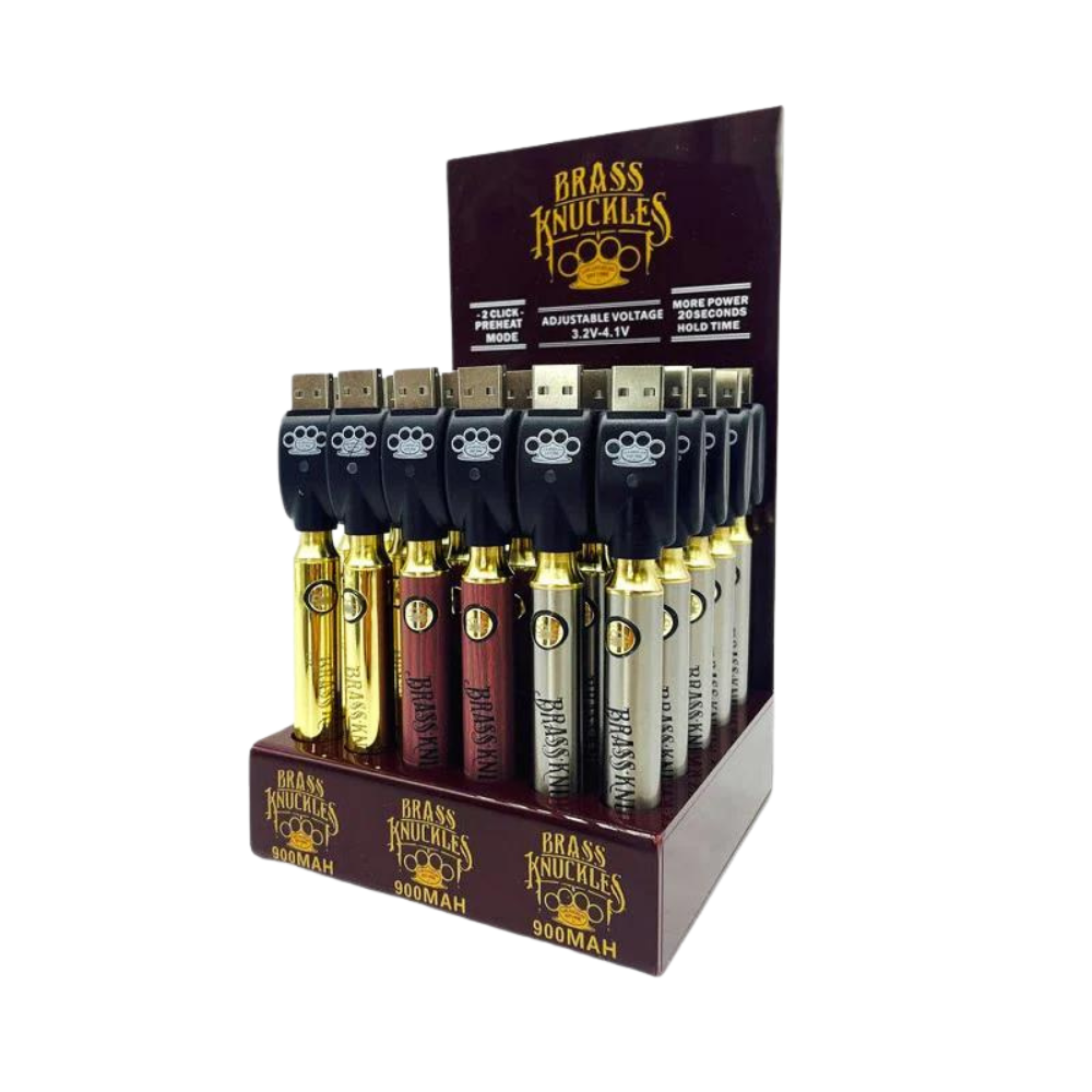 BRASS KNUCKLES BATTERY DISPLAY 900MAH - PACK OF 30