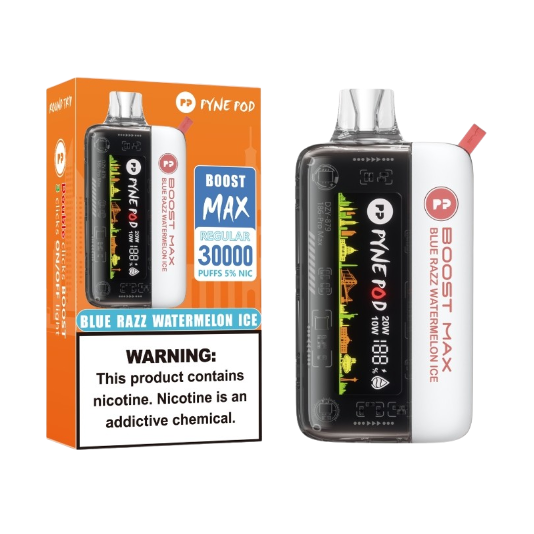 PYNE POD BOOST MAX DISPOSABLE VAPE 30000 PUFFS (PACK OF 5)