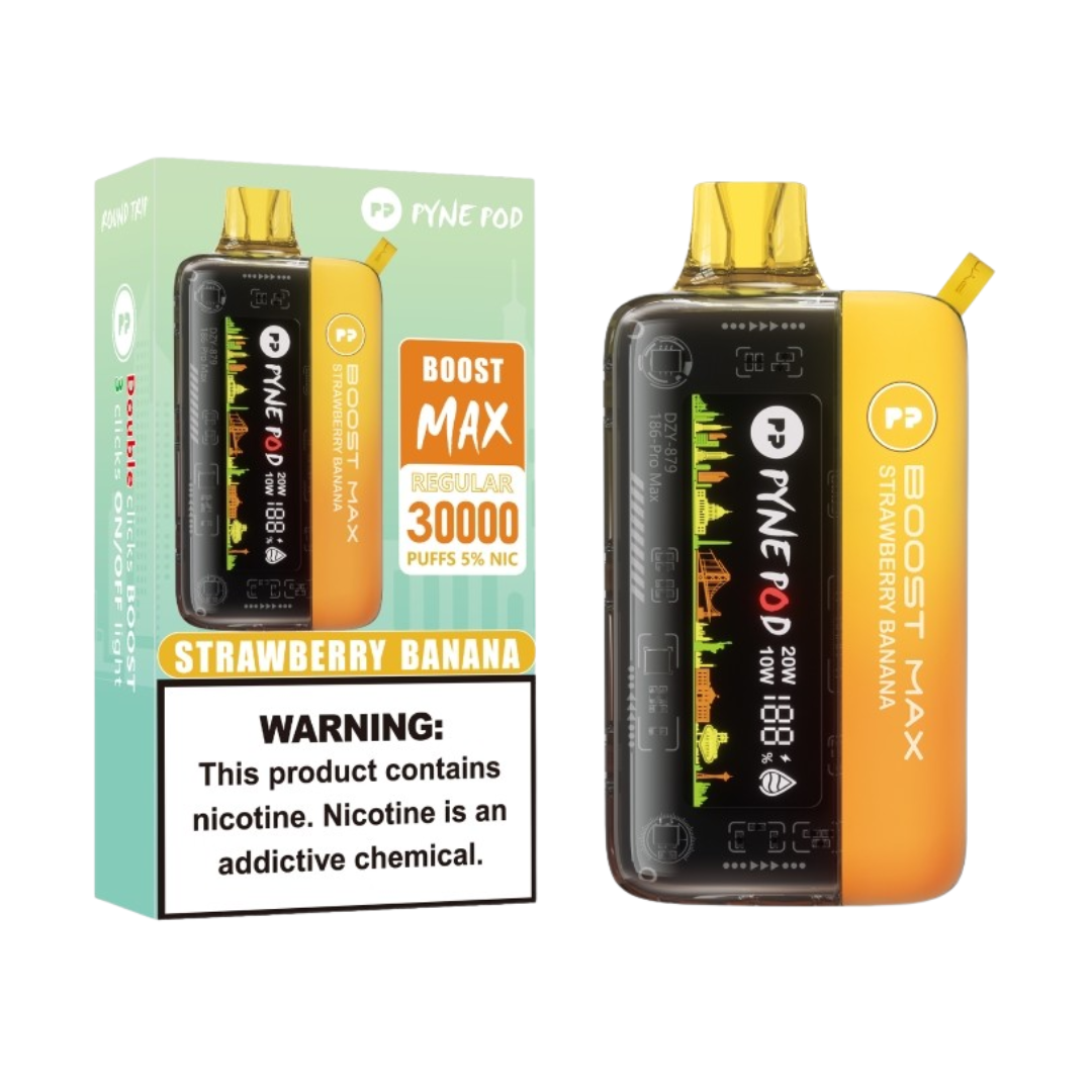 PYNE POD BOOST MAX DISPOSABLE VAPE 30000 PUFFS (PACK OF 5)