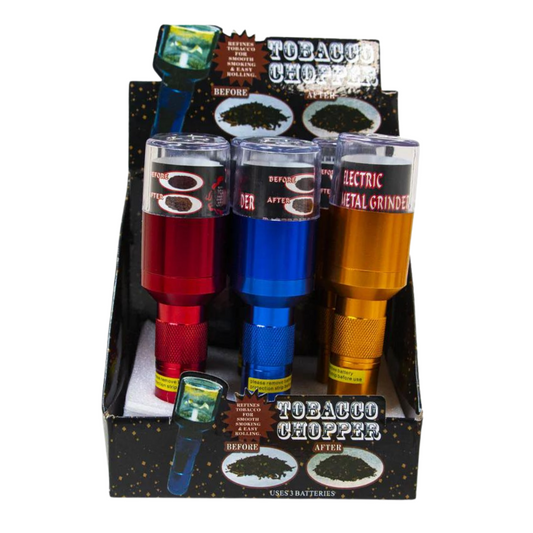 ELECTRIC TOBACCO CHOPPER | ASSORTED COLORS - PACK OF 6 (GR091)