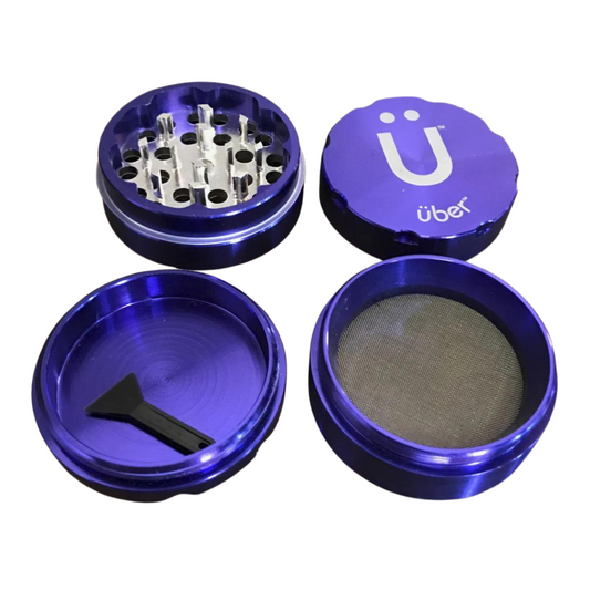 UBER GRINDER 3 x 2.5 INCHES WITH SCREEN | ASSORTED COLORS (GRU014)